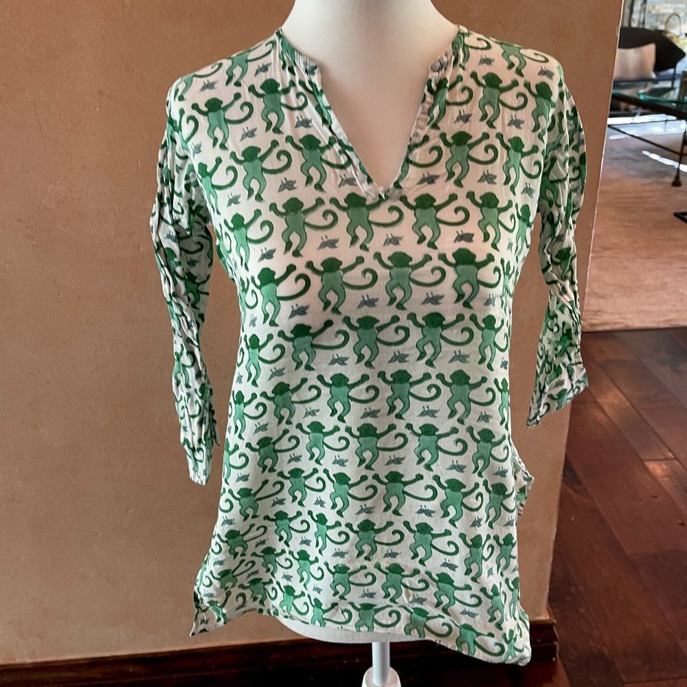 Girls Roberta Roller Rabbit Monkey Top Size 6